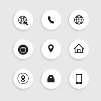 Web icon set on white background vector