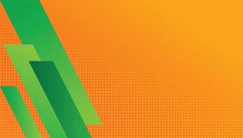 Green abstract diagonal shapes with halftones gradient background vector