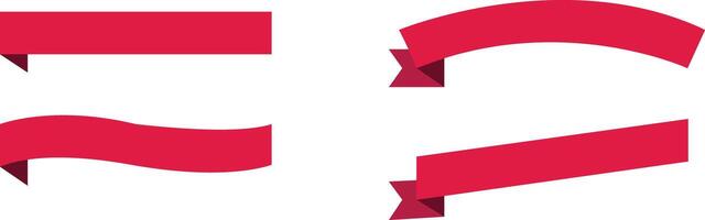 Simple Ribbons for Clean graphic Projects vector