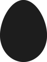 Black Solid Easter Egg - Minimalist Silhouette Design vector