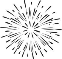 Hand-Drawn Starburst Explosion - Dynamic Comic Style Burst Design vector