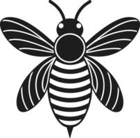 Elegant Bee Silhouette - Stylized Honeybee Illustration for Spring vector