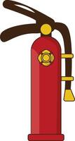 Firefighter Equipment Element on White Background vector