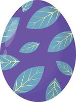 Easter Egg with Floral Pattern Style vector