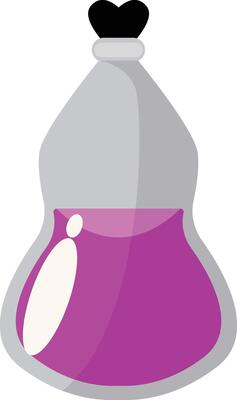 Magic Potion Bottle in Cartoon Design.