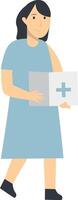 Person Volunteers and Donation Character in Flat Design vector