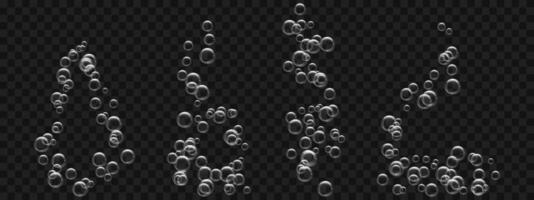 Abstract water texture with rising bubbles and soft reflection. background for drink, splash, or aquarium visuals. vector