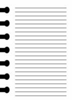 Blank Lined Paper Template for Notes and Sketching vector