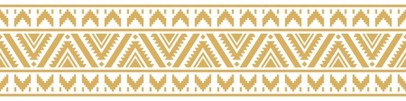 Boho Aztec Border in Ethnic Stripe Pattern with Tribal Decorative Style. vector