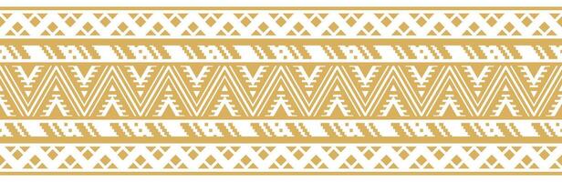 Navajo Tribal Pattern in Ethnic Fabric Style with Aztec American Border Design. vector