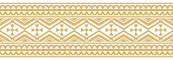 Tribal Stripe Border in Boho Ethnic Style with Aztec Decorative Pattern. vector