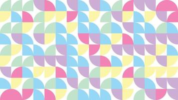 Light Pastel Geometric Bauhaus Pattern Colorful, Geometric Background vector