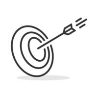 Outline arrow or target icon isolated sign symbol. vector