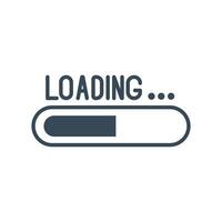 loading flat icon. stroke editable vector