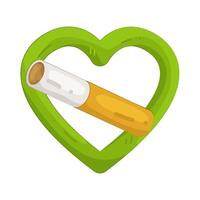 Illustration of lit cigarette vector