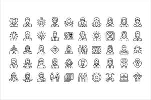 Set of Icons Depicting Equal Rights and Fair vector