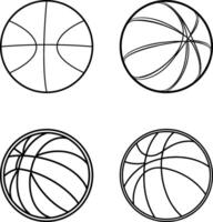 Set of basketball illustrator vector
