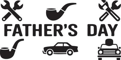 Father's Day design illustration of a tools icon set vector