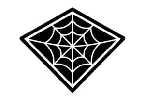 Striking Black and White Spider Web Design vector