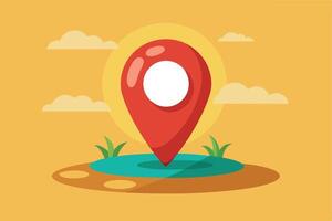 A simple Location Icon on a Map, Perfect for Travel Apps vector