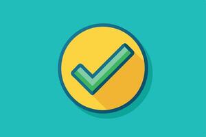 Animated check mark icon graphic for web design. vector