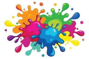 Vibrant Colorful Paint Splatter Design for Creative Projects vector