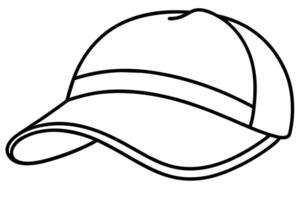 Asimple Line Drawing of a Baseball Cap vector