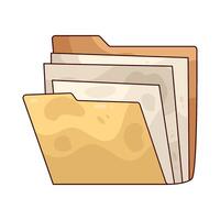 illustration of open folder vector