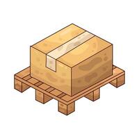 box on pallet vector
