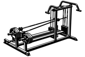 Vintage Style Illustration of a Retro Exercise Machine vector