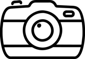 Simple Line Art Illustration of a Camera vector