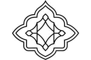 Intricate Black and White Geometric Design for Decorative Use vector
