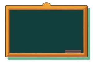 Empty school chalkboard with wooden frame and eraser vector