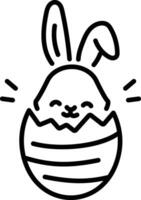 A line style icon showing easter egg hunt vector