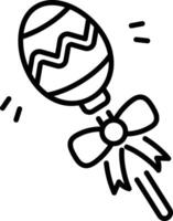 Easter lollipop icon in an outline style vector