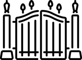 A linear style icon depicting heaven gate vector