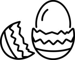 A linear style icon of cracked egg vector