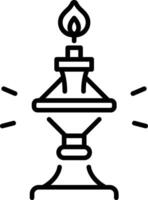 Vigil light icon in an outline style vector