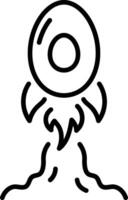 A linear style icon showing easter egg vector