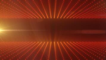 Abstract futuristic grid with red glowing points and golden light source video