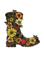 A boot with flowers on it png
