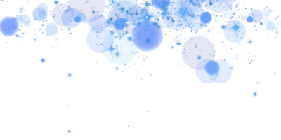 Explore the breathtaking Blue Bokeh Effect featuring Glowing Orbs and Sparkles set on a Transparent Background png