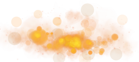 A stunning Glowing Orange Bokeh Effect featuring Soft Orbs and beautiful Sparkles on a Transparent Background png