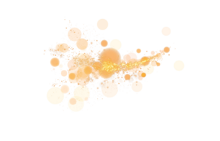 Experience the Bokeh Effect with Glowing Orbs and Soft Sparkles in a vibrant Orange and Yellow composition png