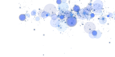 An enchanting Blue Bokeh Effect featuring Glowing Orbs and Soft Sparkles on a Transparent Background png