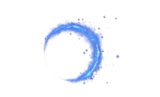 A captivating Blue Smoke Swirl with light particles on a transparent background creates a mesmerizing effect png