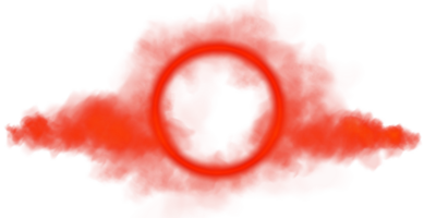 A visually striking Red Smoke Ring Effect enhanced with Soft Surrounding Clouds creating an artistic composition png