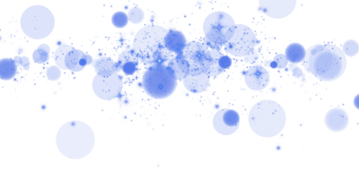 Experience the Glowing Blue Bokeh Effect, enhanced with Soft Sparkles set against a Transparent Background png