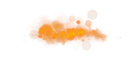 Discover the captivating Glowing Orange Bokeh Effect with Soft Sparkles on a Transparent Background png
