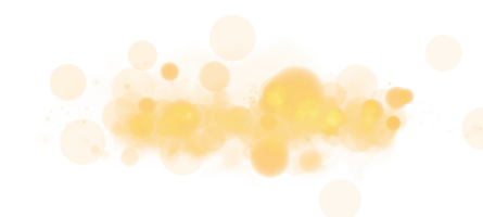 Explore the enchanting Bokeh Effect featuring glowing yellow orbs and soft sparkling lights on a transparent background png